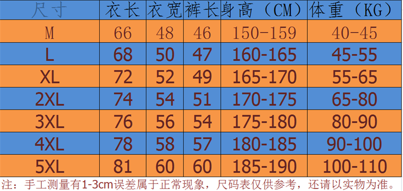 球衣尺码对应身高图片